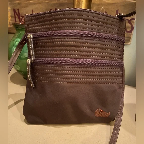 Dooney & Bourke North/South Nylon Triple Zip Crossbody Bag - Picture 1 of 8